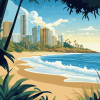 Gold Coast Cityscape Diamond Painting