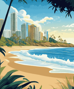 Gold Coast Cityscape Diamond Painting