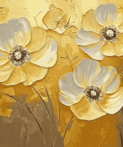 Golden Blossoms Diamond Painting