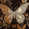 Golden Butterfly Insects Diamond Painting