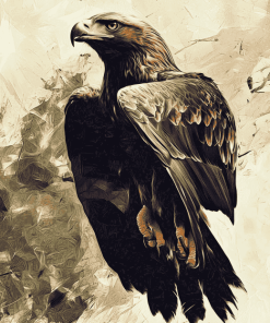 Golden Eagle Birds Diamond Painting