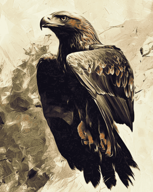 Golden Eagle Birds Diamond Painting