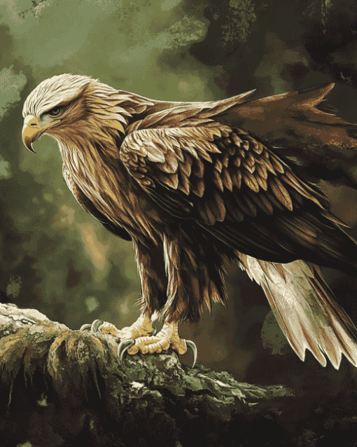 Golden Eagle Birds Diamond Painting