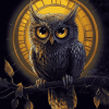 Golden Fantasy Owls Diamond Painting