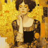 Golden Lady Abstract Diamond Painting