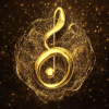 Golden Music Symbol Diamond Painting