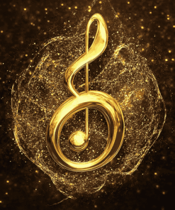 Golden Music Symbol Diamond Painting