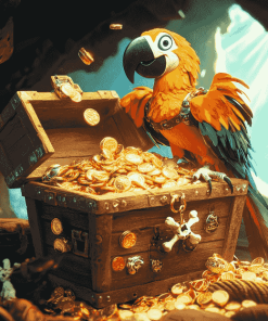 Golden Pirate Treasure Adventure Diamond Painting