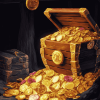 Golden Pirate Treasures Diamond Painting