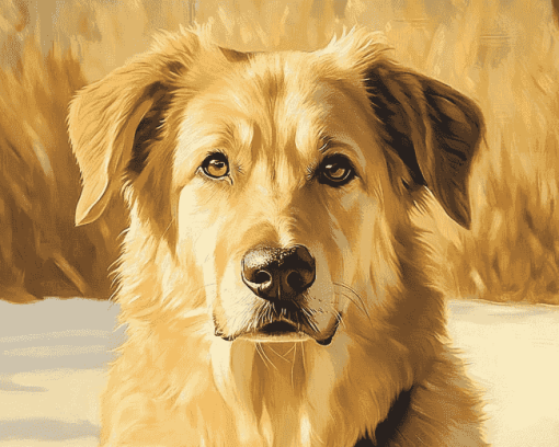 Golden Shepherd Puppies Diamond Painting