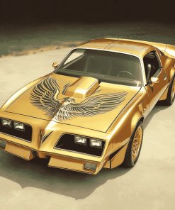 Golden Trans Am Car Diamond Painting