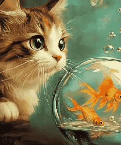 Goldfish Cats Diamond Painting