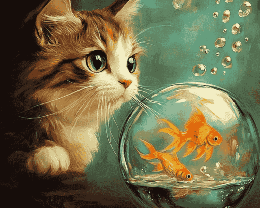 Goldfish Cats Diamond Painting