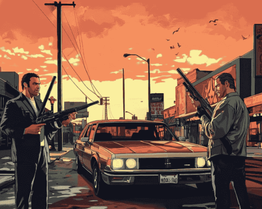 Grand Theft Auto Animation Diamond Painting