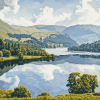 Grasmere Lake Landscape Diamond Painting