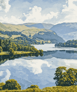 Grasmere Lake Landscape Diamond Painting