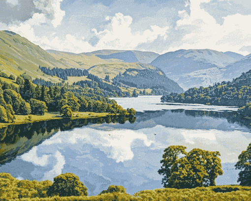 Grasmere Lake Landscape Diamond Painting