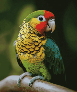 Green Cheek Parrot Diamond Painting