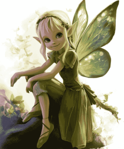 Green Fairy Fantasy Diamond Painting