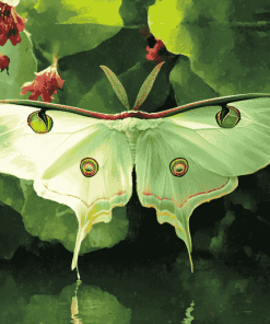 Green Luna Moth Diamond Painting