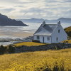 Grey Cottage Seascape Diamond Painting