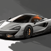 Grey McLaren Supercar Diamond Painting