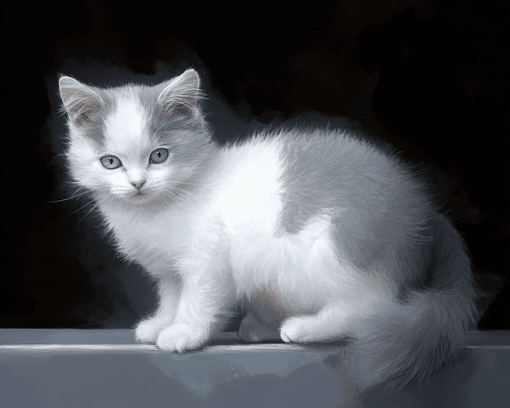 Grey and White Cats Diamond Painting