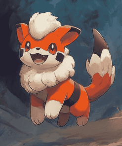 Growlithe Pokemon Anime Diamond Painting