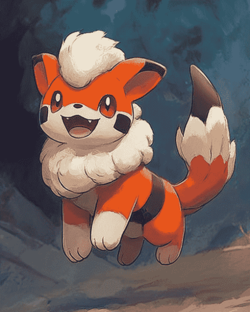 Growlithe Pokemon Anime Diamond Painting