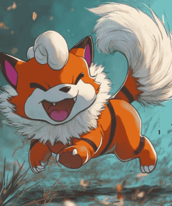 Growlithe Pokemon Art Diamond Painting