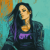 Grunge Lady Animation Diamond Painting