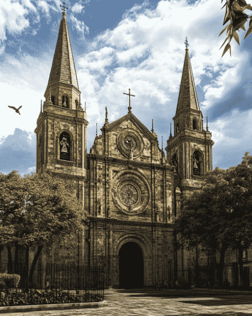 Guadalajara Cathedral Architecture Diamond Painting