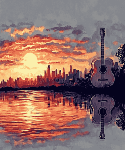 Guitar Landscape Scenic Diamond Painting