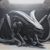 HR Giger Alien Dragons Diamond Painting