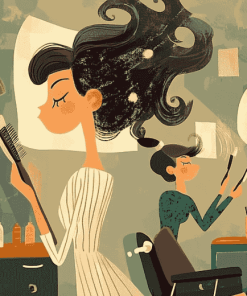 Hairdresser Animation Diamond Painting