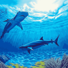 Hammerhead Shark Cartoon Diamond Painting