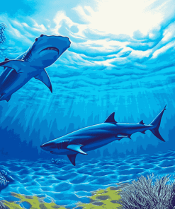 Hammerhead Shark Cartoon Diamond Painting