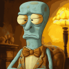 Handsome Squidward Cartoon Diamond Painting