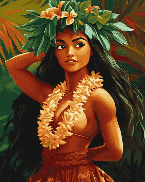 Hawaiian Hula Women Diamond Painting