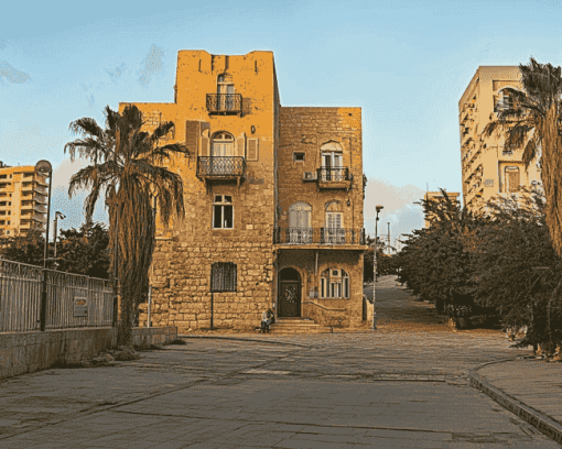 Historic Tel Aviv Building Diamond Painting