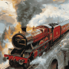 Hogwarts Steam Train Diamond Painting