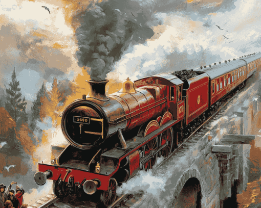 Hogwarts Steam Train Diamond Painting