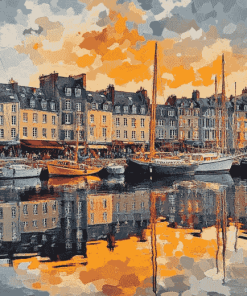 Honfleur Cityscape Diamond Painting