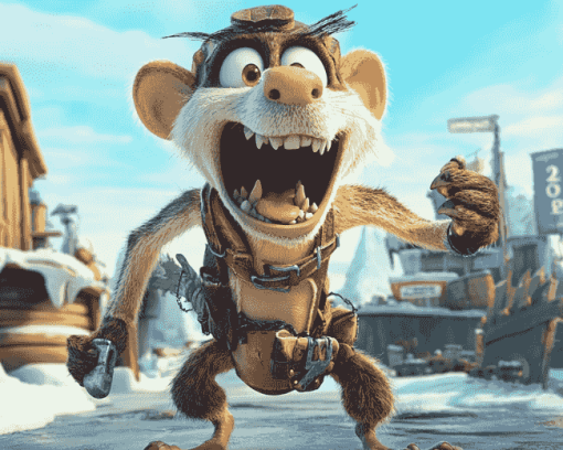 Ice Age Scrat Animation Diamond Painting