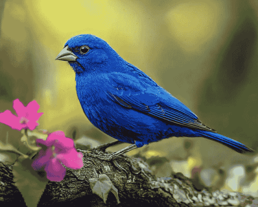 Indigo Bunting Bird Diamond Painting