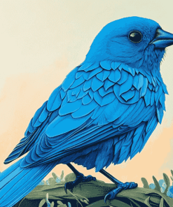 Indigo Bunting Bird Diamond Painting