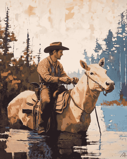 Isle Royale Cowboy Vintage Diamond Painting