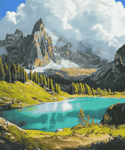 Italian Mountains and Lakes Diamond Painting