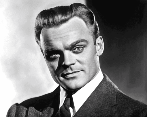 James Cagney Black and White Diamond Painting