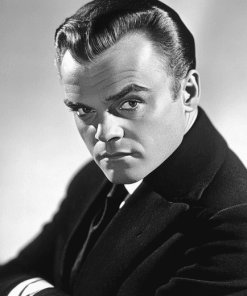 James Cagney Black and White Diamond Painting